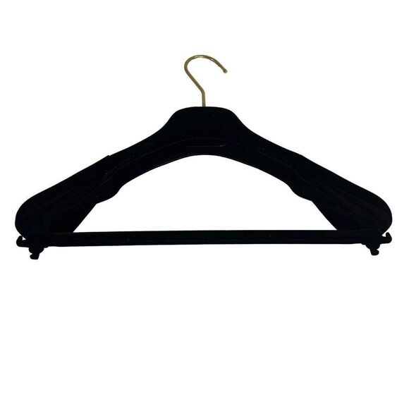 Valentino Black Velvet Suit Hanger Pants Shirt Dress Authentic Storage Closet - Picture 2 of 3